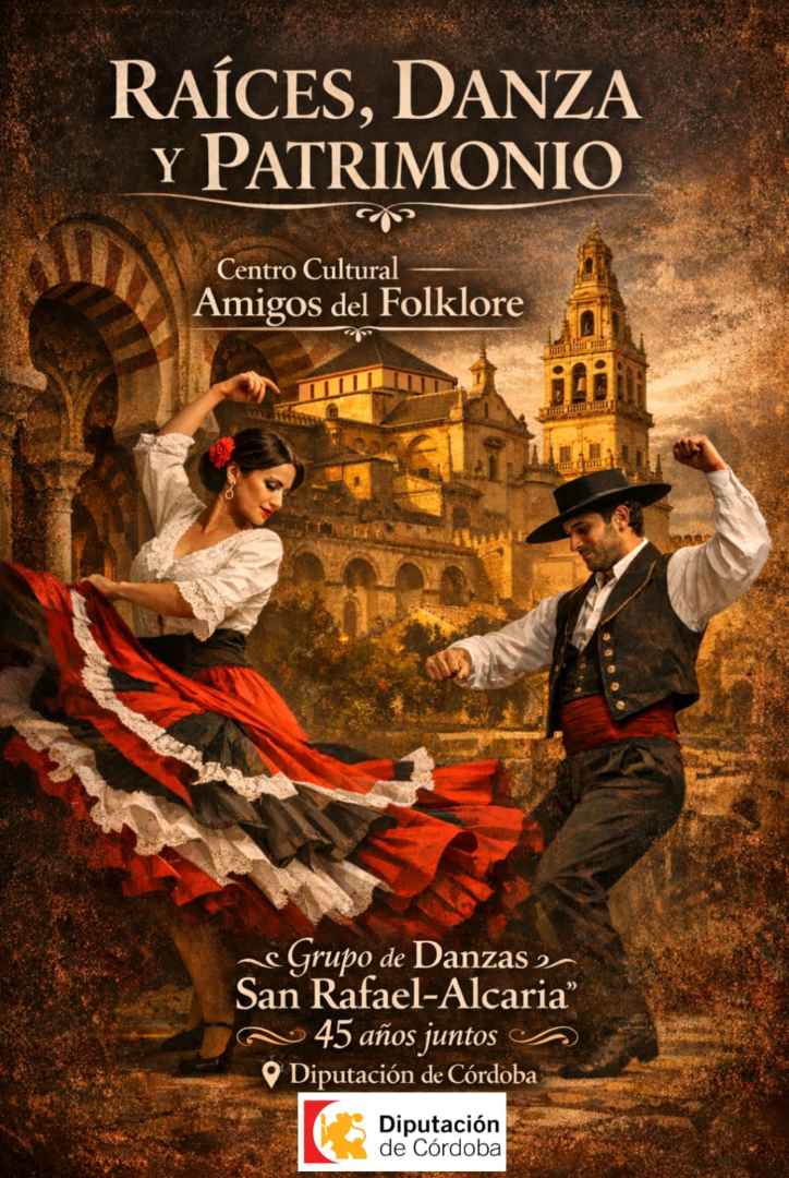 Cartel anunciador Raices, Danza y Patrimonio
