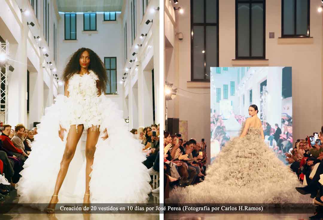 Creación de 20 vestidos en 10 días por José Perea (Fotografía por Carlos H.Ramos) 