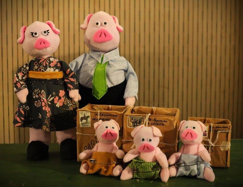 Los 3 cerditos, teatro de títeres, espectáculo familiar, Teatro Tyl Tyl, cuentos clásicos, creatividad, Navalcarnero