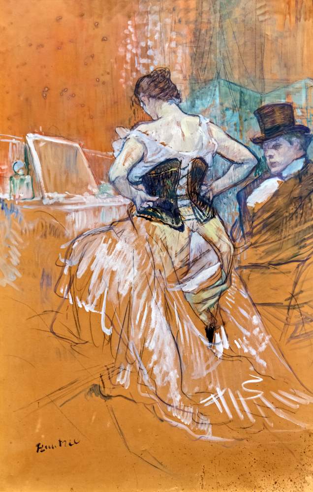 Mujer con Corsé. Henri de Toulouse Lautrec Por Didier Descouens 