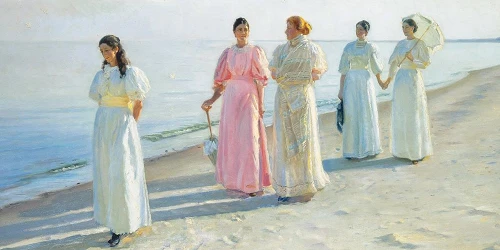 arte y playa Michael Ancher A Stroll on the Beach 1896 Photo Skagens Museum