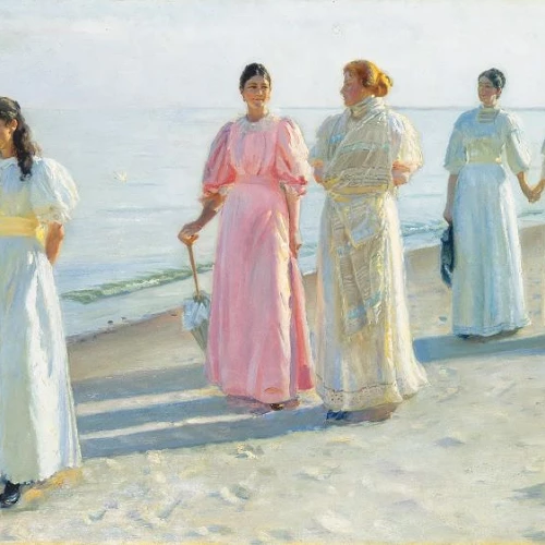 arte y playa Michael Ancher A Stroll on the Beach 1896 Photo Skagens Museum